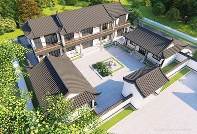 江苏南通谢家中式三合院