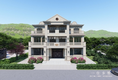 湖南娄底曾家新中式双拼别墅