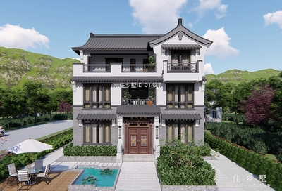 浙江台州吴家新中式别墅